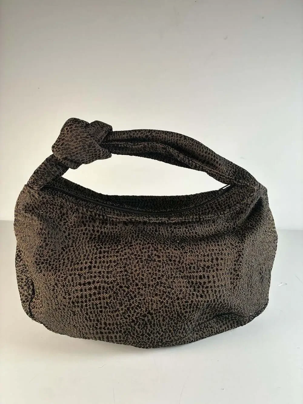 New Hope Girls Hobo Clutch Bag in Metallic Bronze Mesh Boho